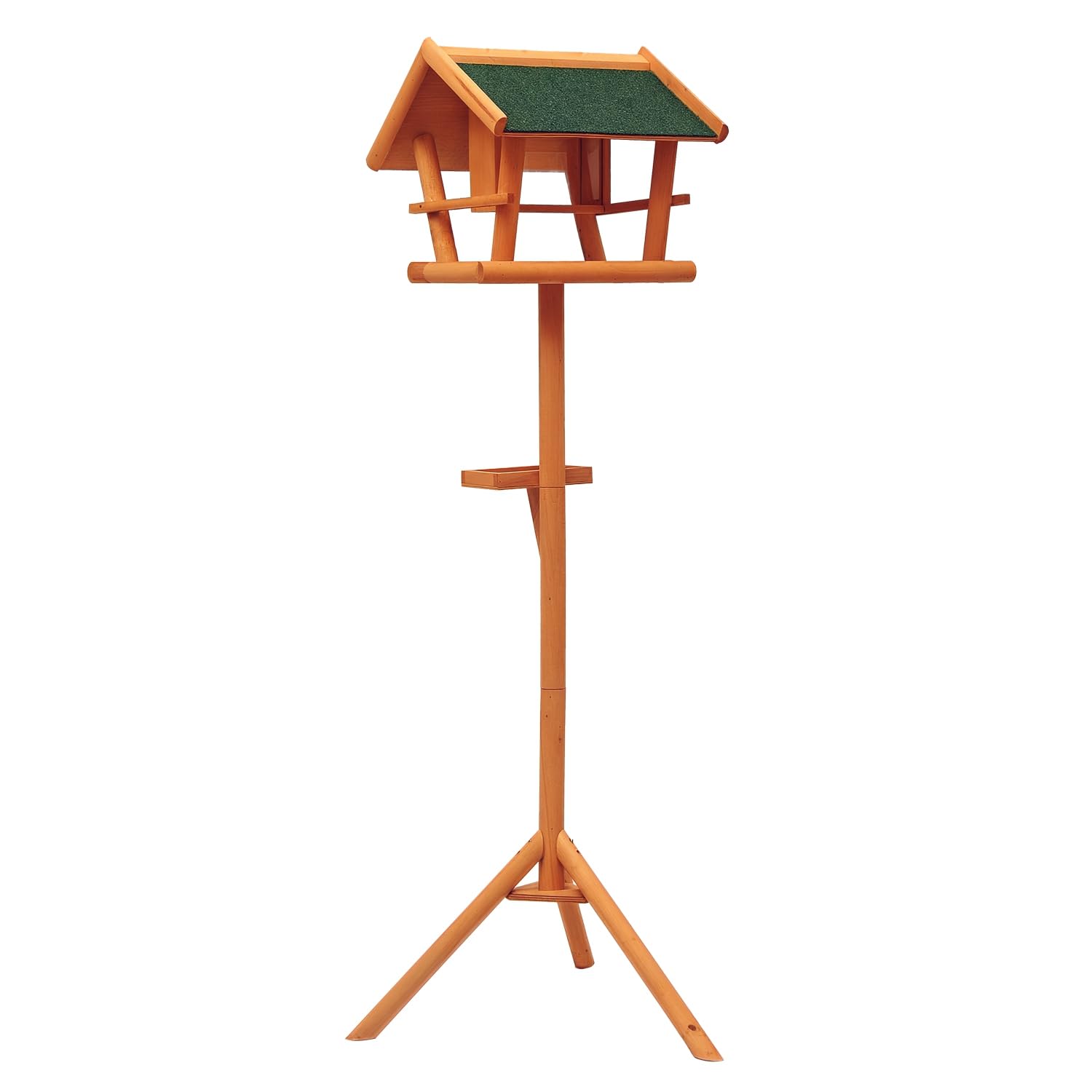 HOMCOM Mangeoire pour Oiseaux Sauvages sur Pied Abris à Oiseaux nichoir a Plateau Station a Oiseaux Bois pour Exterieur 150cm