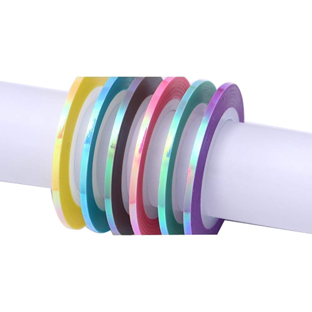 6 Rouleau Nail Art Autocollant DIY Manucure Nail Art Bonbons Couleur Rayures Bandes Ligne Autocollants Stickers Manucure DécorationDesign de mode