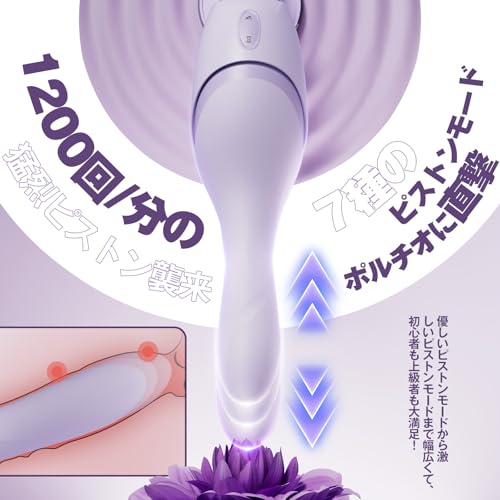 Toycod 紫月姫 APP版ピストンバイブ バイブ 女性用 中イキ 「10種の振動+７種高速抽挿+42℃加熱+APP遠隔操作」快速伸縮バイブレーター ポルチオ開発 中開発 吸盤付き 両手解放 潮吹き 超柔らかいシリコン 太腿固定使用 静音性 生活防水 Type-c充電 - 画像2