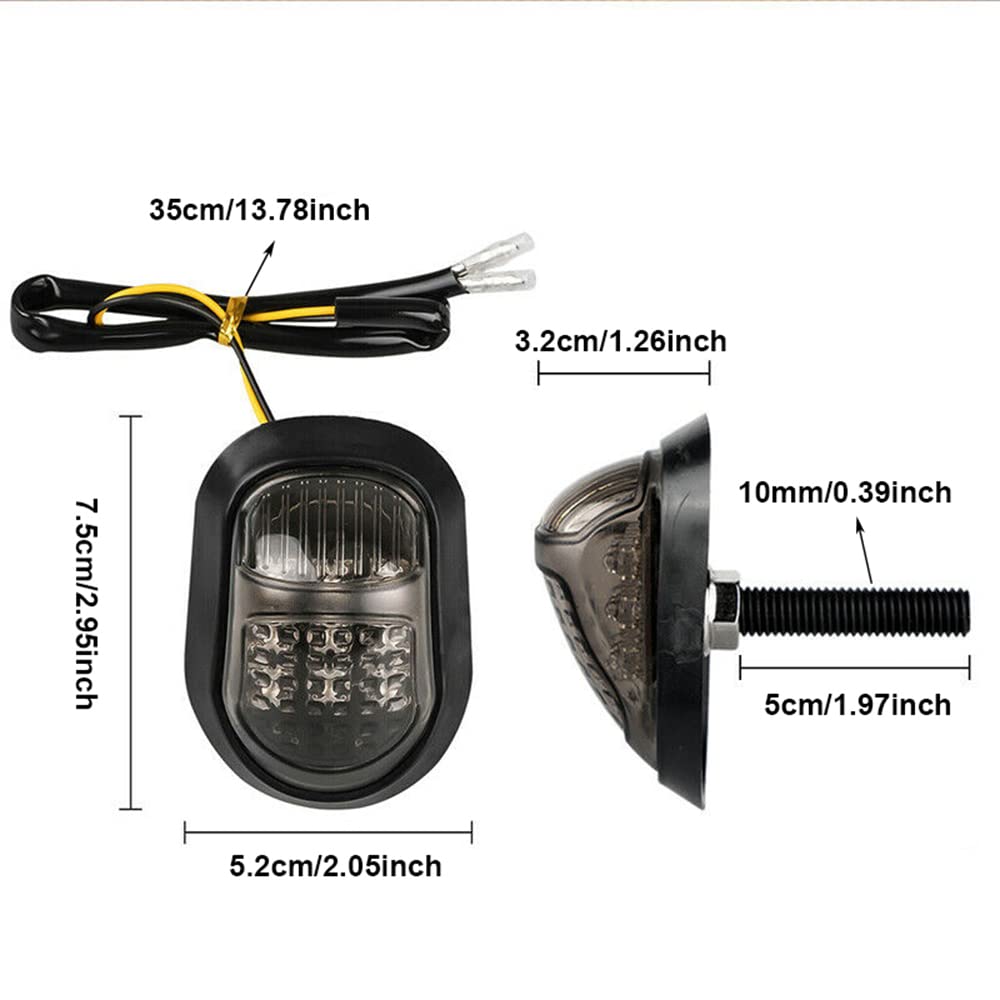 Luci di direzione a LED per moto, 2 pezzi, universali, indicatori di direzione, per moto, scooter, auto da strada, montaggio a filo