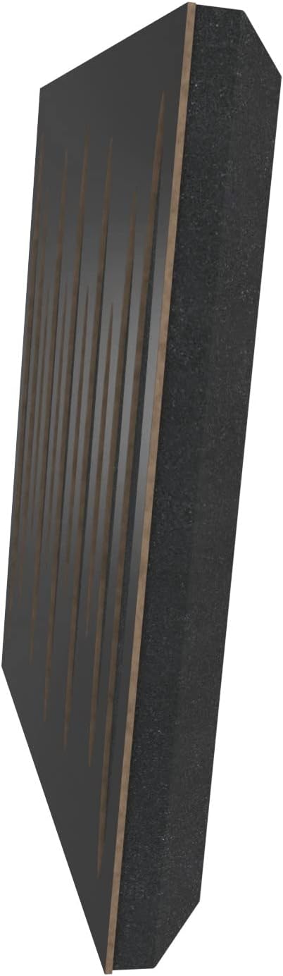 (4 Pack) — Sound Absorption-Diffuse Acoustic Panel «Pulsar» | 19.7''x19.7''x2.1" | Absorption - Diffusion - Reflection - Soundproofing | Wood laminated: (Black)