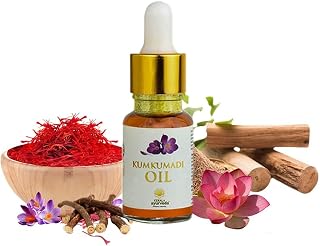 Glamzy Kumkumadi Oil 10 ml | Reduces Fine Lines, Pigmentation, Wrinkles, and Dark Spots | Non-Sticky Face Oil | Glowing Night Face Oil with Saffron and Lotus| Sesame Oil Base| (Pack of 3)