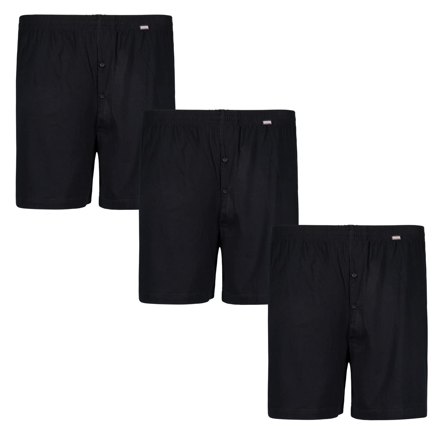 ADAMO Herren Boxershorts I Männer Shorts | Boxershorts Men | Shorts Herren I Herrenunterwäsche I 100% Baumwolle 3er Pack in weiß Übergrößen 8-20 / XXL-8XL