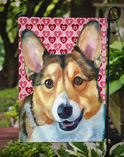 Drapeau de Saint-Valentin Corgi LH9567GF résistant aux UV pour décoration extérieure durable