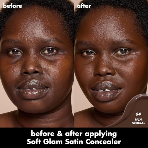 Image of e.l.f. Soft Glam Satin Concealer, Medium Coverage For Blemishes & Under-Eye, Crease-Resistant, Long Lasting, Vegan & Cruelty-Free, 64 Rich Neutral