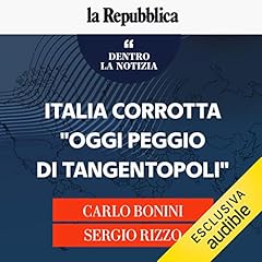 Diseño de la portada del título Italia corrotta "Oggi peggio di tangentopoli"