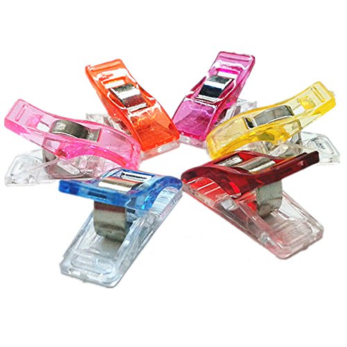 50Pcs Multicolor Plastic Wonder Clips Holder DIY Patchwork Fabric Quilting Craft Sewing Knitting Suspender Clip