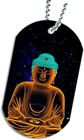Buddha Glow Dog Tag Necklace Keychain