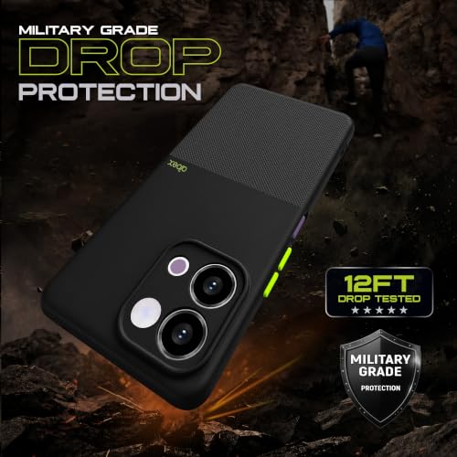 Image of AIBEX Premium Back Cover Case Compatible for Vivo Y21 5G / Vivo Y11 5G | Scratch & Drop Tested Shockproof Matte Texture Case with Soft Microfibre Lining | Slim Fit with Anti-Scratch Finish - Black