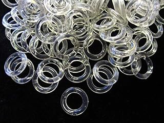 50 clear Roman blind rings - Superior UV resistant 13mm polycarbonate sew on ring
