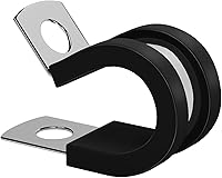 Vista 1 de 24 abrazaderas de cable de acero inoxidable de 12 pulgada, abrazadera aislada acolchada de goma, abrazadera aislada, abrazadera de metal, abrazadera