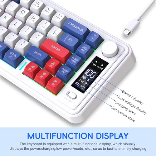 Clavier de jeu à membrane rechargeable Maxspace avec écran LED et RVB
