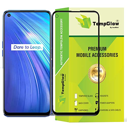 Image of Screen Protector for RealMe C17 (Black) Tempered Glass Edge-to-Edge 6D Screen Guard With Installation Kit