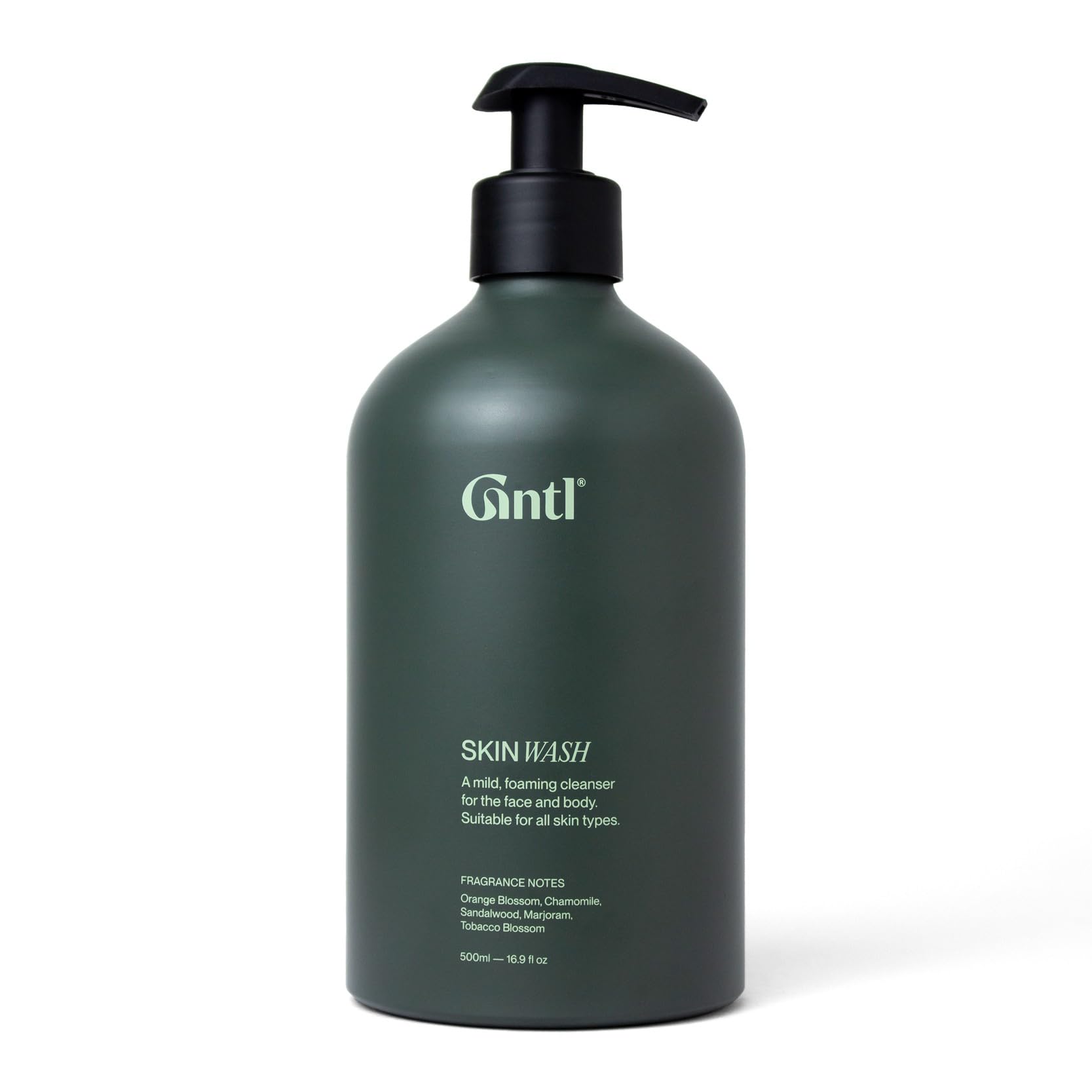 Gntl Skin Wash – Facial-Grade Face & Body Gel Cleanser (500 ml) | Aloe + Glycerin | Sulfate-Free, pH-Balanced | Cleanse Without Stripping | Removes Makeup + SPF | Clean Unisex Scent