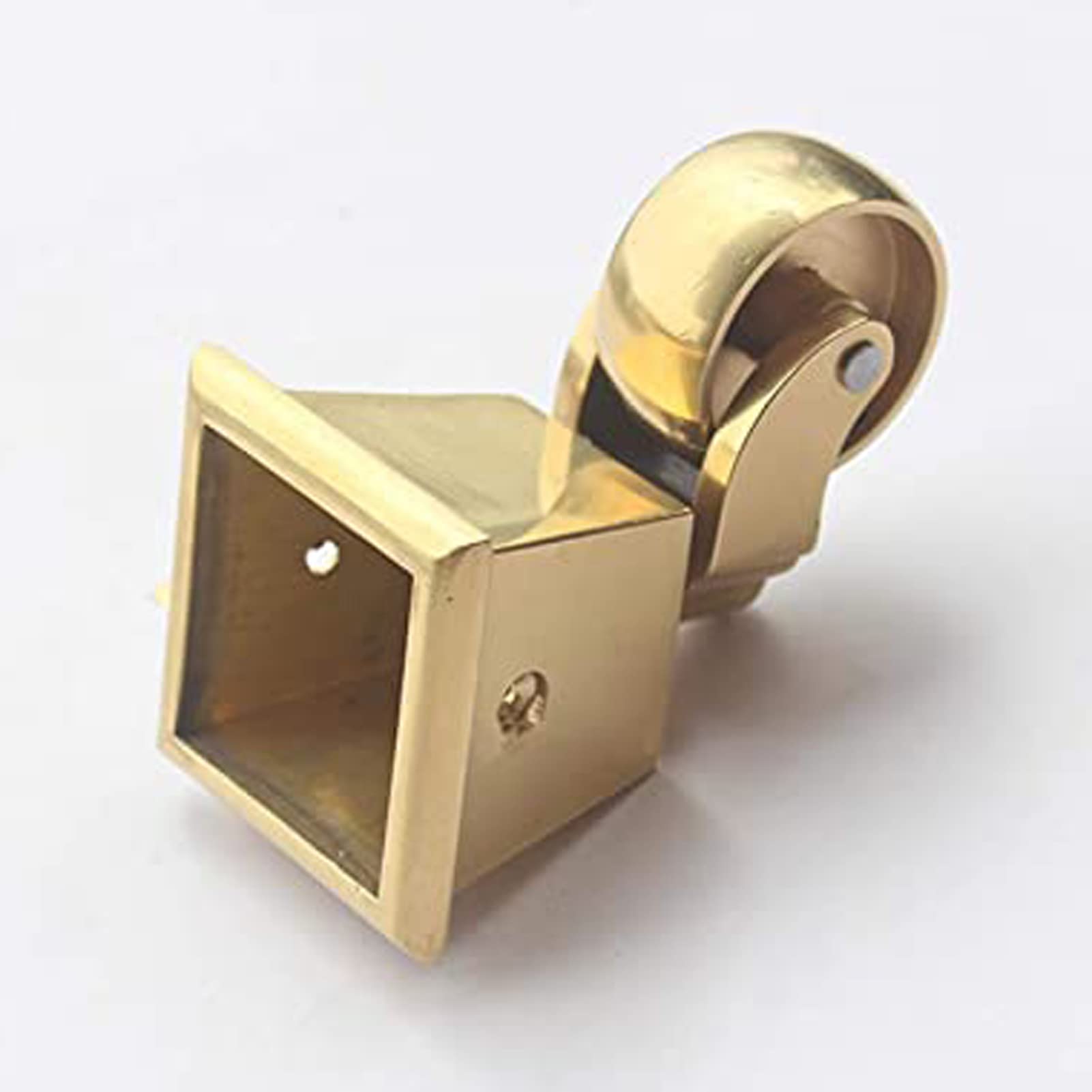 4 Pcs Solid Brass Caster Wheels,Square-Cup Swivel Furniture Castor,Dining Car Casters,1.25in/32mm Wheel, for Piano Feet,Sofas,Tables,Movable Cabinet, Load Capacity 100kg