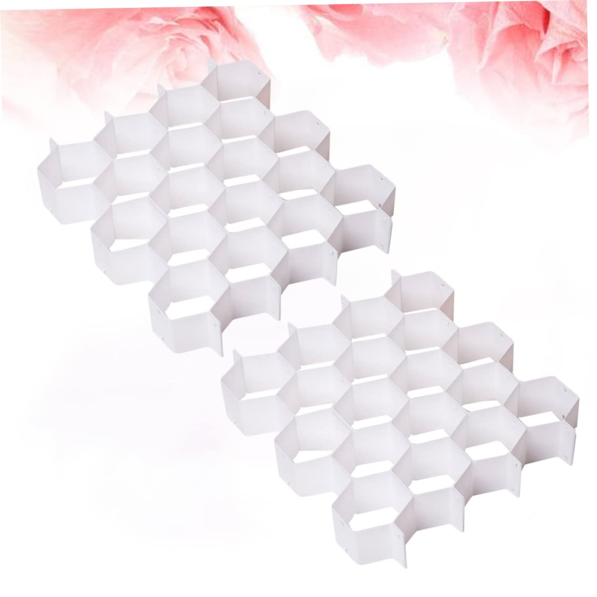 MAGICLULU Divisori Cassetto a Nido D'ape, 4 Set, Plastico Bianco | Biancheria Intima e Calze, Armadio o Comò, Struttura Componibile per Piccoli Oggetti