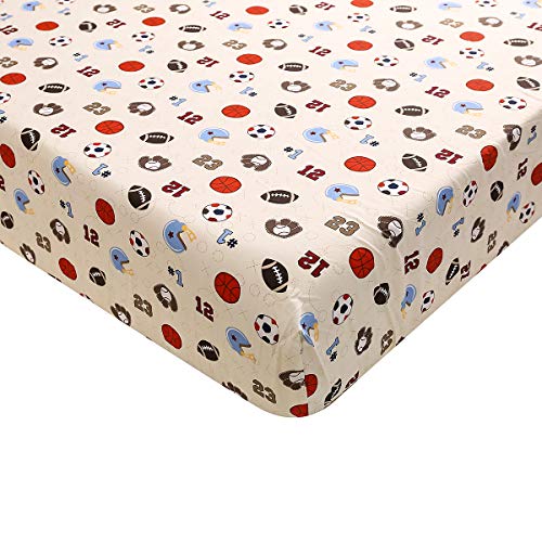 3 Pcs Sports Themed Nursery Crib Bedding Set Brown Basketball Ruby Baby Boy Bedding Set Comforter Fitted Sheet Skirt #TOP5