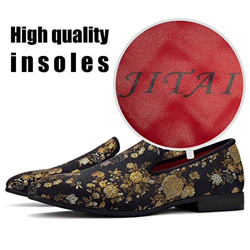 Image of JITAI Men's Dress Shoes - Casual Rubber & Leather Loafers for Men - Fashion Business Formal Wear