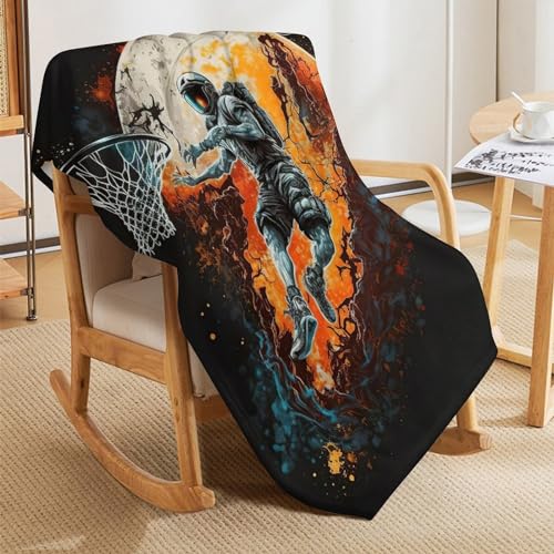 Manta de franela de astronauta 3D mullida y suave para cama infantil 100x130 cm 5