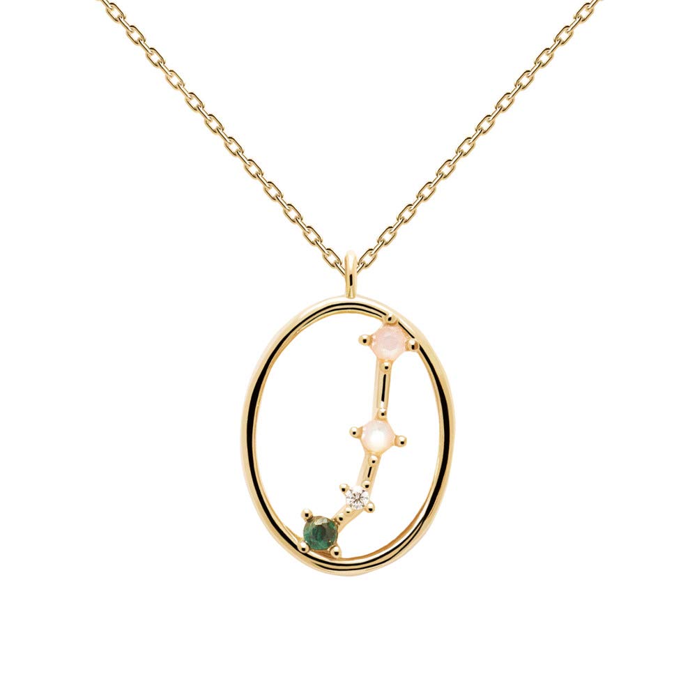 P D PAOLA Collar Aries - Plata de Ley 925 Bañada en Oro de 18k - Joyas para Mujer