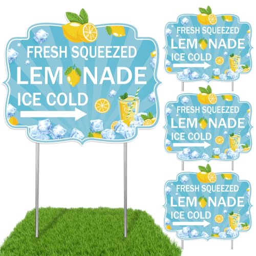 3 Pack Lemonade Stand Arrow Signs - 13.7x11.8 inch...