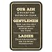 Our Aim is to Keep This Bathroom Clean Funny 9" x 6" Wood Sign