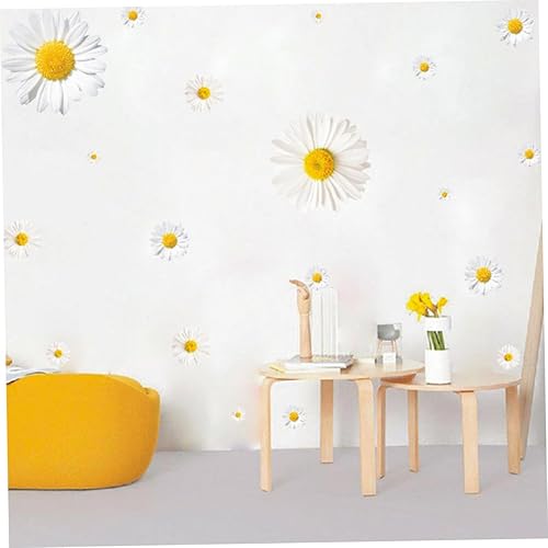 Miniatura 5 de Pegatina de pared de margaritas para decoración del hogar, diseño de flores autoadhesivas, para sala de estar, diseño único
