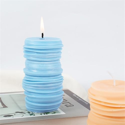 Miniatura 4 de Molde giratorio de silicona para velas cilíndricas en espiral molde de jabón de vela cilíndrica fondant pastel de chocolate caramelo molde para