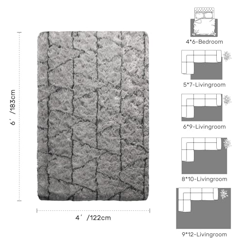 Tapete rectangular 4x6 ft microfibra antideslizante miniatura 2