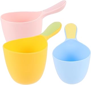 ABOOFAN 3Piezas Cucharas de Bebés Tazas de Ergonómicas Colores Accesorios de Cocina y Enjuagar Ducha Práctico y Apilable