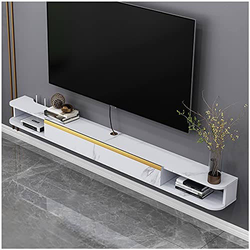 Meuble TV flottant en bois : rangez vos consoles et décodeurs - 2