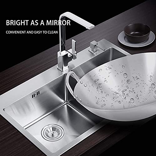 Wok de acero inoxidable, para estufa de gas, 65 cm miniatura 7
