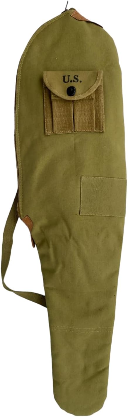 Warcraft Exports WW2 M1 CARBINE FLEECE LINED CANVAS CASE WITH CARRY STRAP Marked US OD Color Warcraft Exports WW2 M1 CARBINE FLEECE LINED CANVAS CASE WITH CARRY STRAP Marked US OD Color