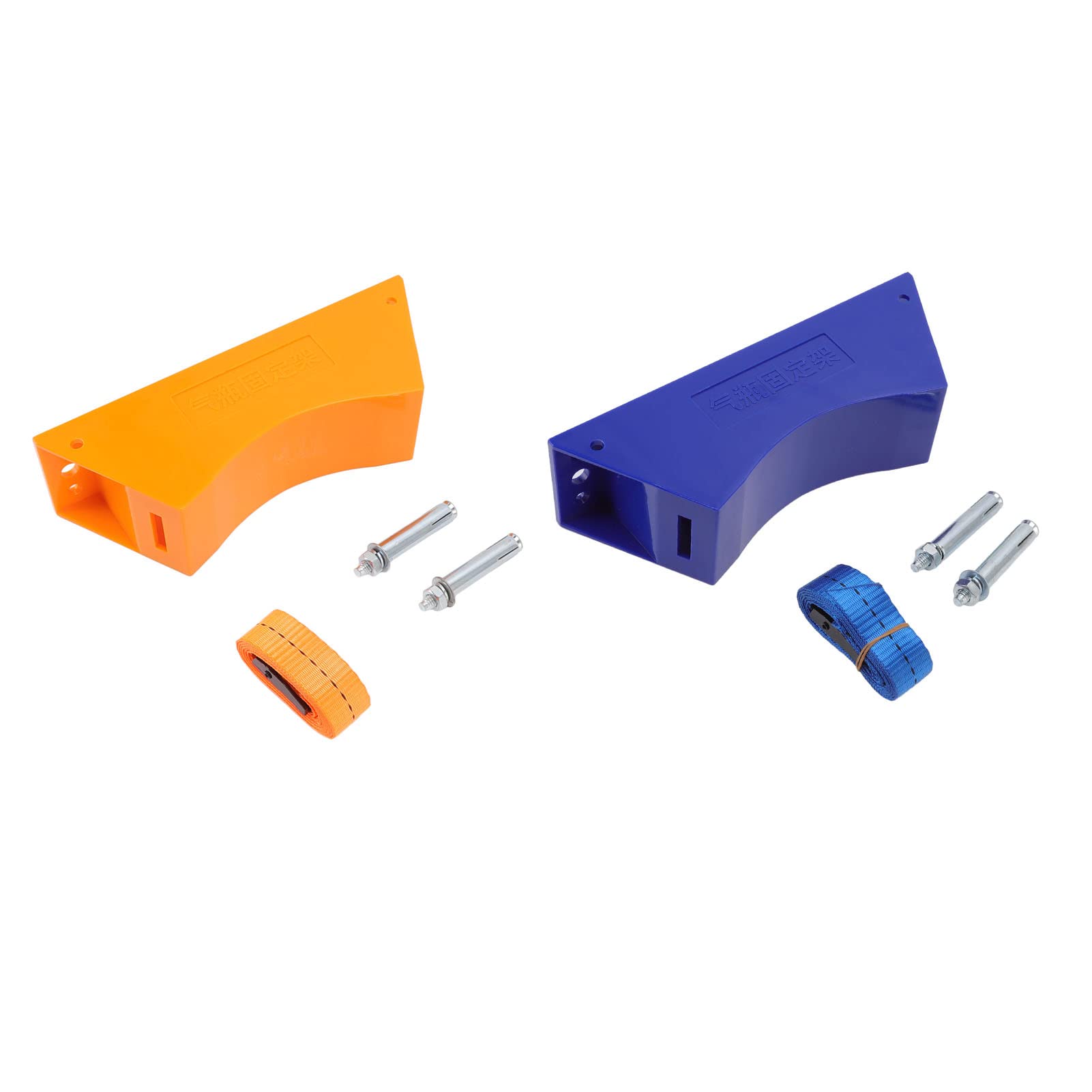 Mumusuki Support de Support de boîteille de Gaz, Support Mural de boîteille avec Vis D'expansion et Chaîne de Sécurité Prise en Charge(Orange)
