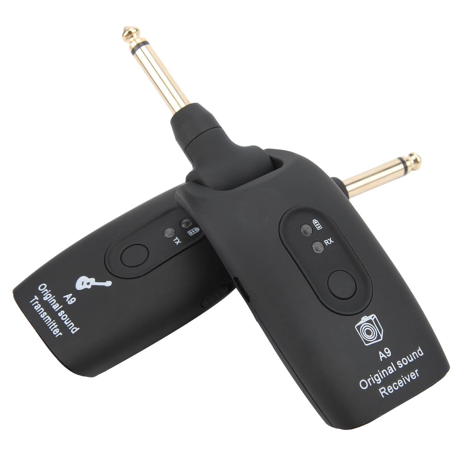 Bezprzewodowa gitara Transceiver Gitara elektryczna Akumulator Audio System bezprzewodowy Zdalny odbiór kabla gitarowego (czarny)