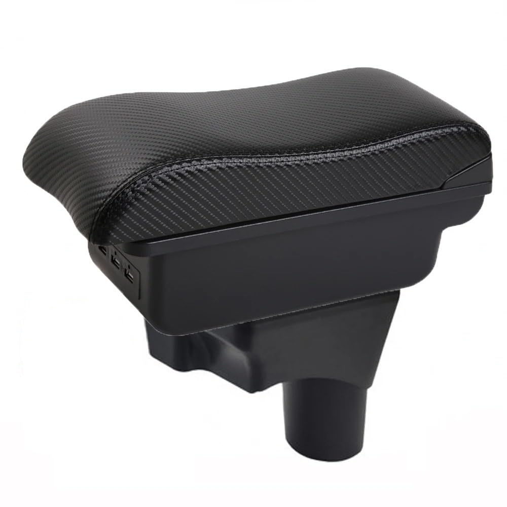 UMDJJU For Sunny For March For Micra Car Armrest Box Accessorie Storage Parts Dedicated Interior Retrofit Elbow Support For Drivers Car Centre Console Armrest Box(B-3USB-Black line)