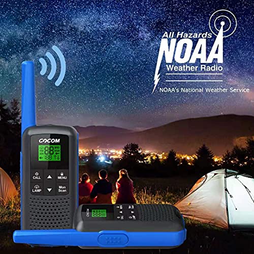 Walkie Talkies - Gocom G600 Frs Two Way Radio For Adults 2W Long Range Walkie Talkie Rechargeable, Vox Scan, Noaa & Weather Alerts, Led Lamplight 2 Pack Hand Held Radios #TOP3