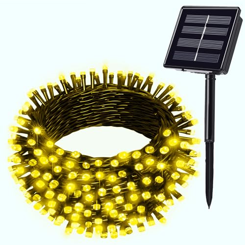 EASTERNSTAR - Luci a catena solari per esterni, 22 m, 200 LED, a energia solare, da giardino, impermeabili, 8 modalità, luci stile fatato per alberi, recinzioni da patio, decorazioni per matrimoni e