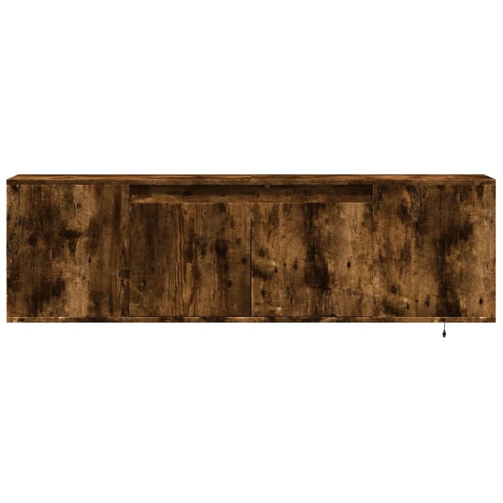VidaXL TV Wandschrank Weiß Mit LED-Beleuchtung – 6 Schubladen, 130cm Lowboard Fürs Wohnzimmer