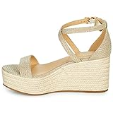 sandalias michael kors negras  Sandalias Cuña Zapatos Mujeres MICHAEL KORS Serena 40S2SEMS1D Pale Gold Oro