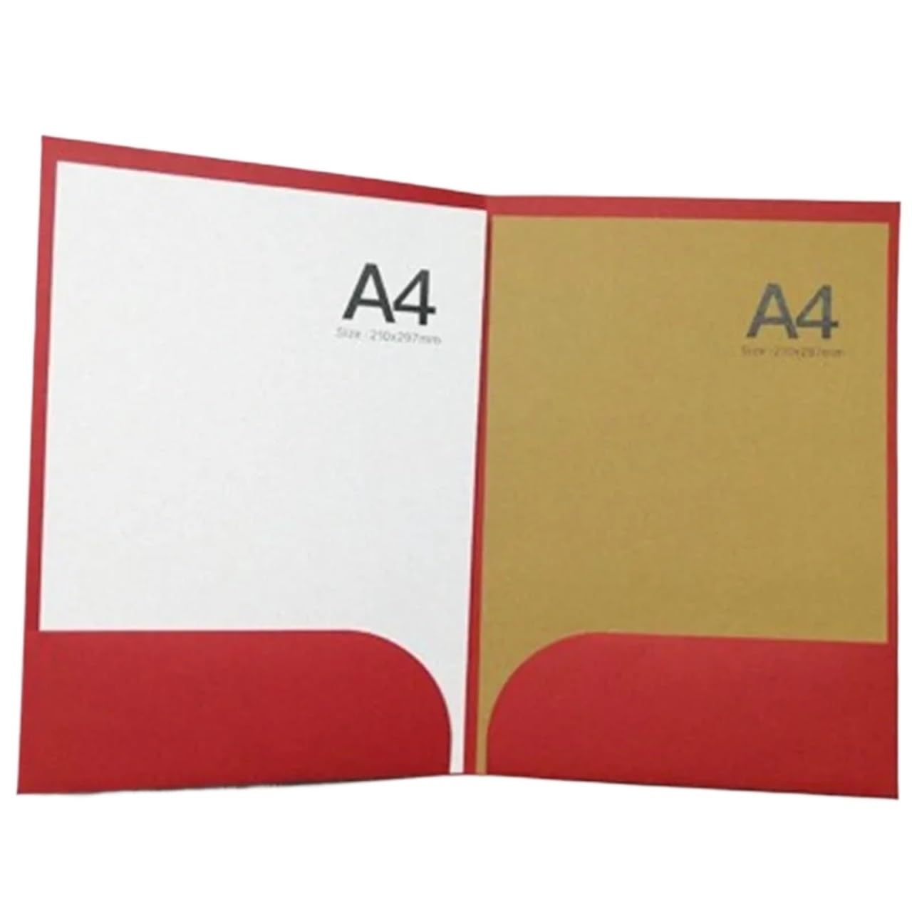 Ordner Für Noten 10 Stück Kraftpapier-Aktenordner im A4-Format, Präsentationsordner for Noten, Büro, Quittungen, Rechnungen, Berichtsprojekte Für Musikpartitur，File(2 Pockets-red)