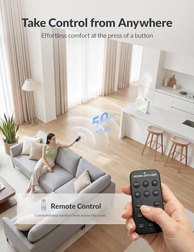 Image of 2026 Upgraded 3500 Sq.Ft HVAC Scent Diffuser for Home | Smart Whole House Waterless Diffuser with App & Remote Control, Hotel Collection Diffuser, Cold Air Tech, 600mL, Marble Green