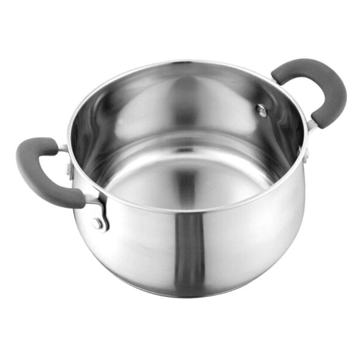 Stockpot en Acier Inoxydable, marmite avec Couvercle, poignées Doubles résistantes à la Chaleur - Lave-Vaisselle