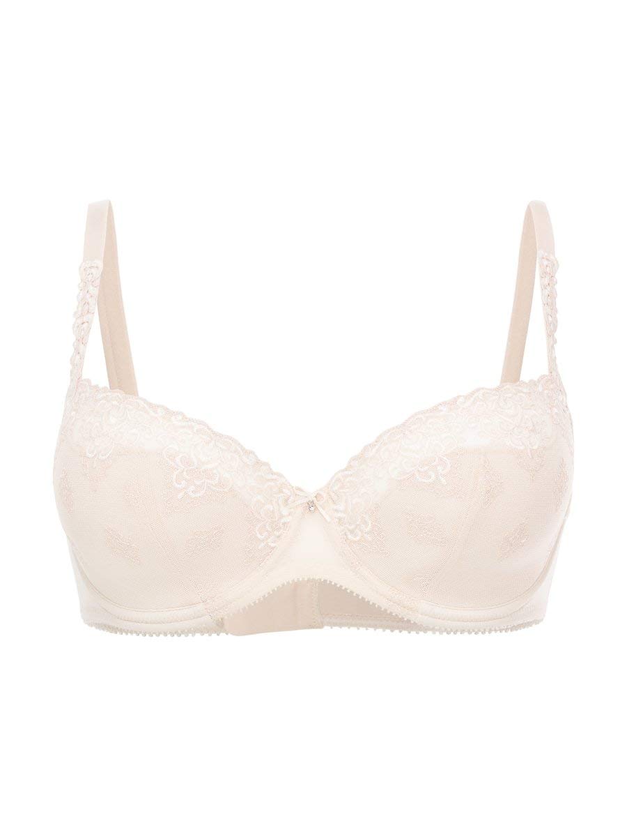 Conturelle Women's Blush By Felina 807821-507 Tiffany Beige Embroidered Balconette Balcony Bra 36F