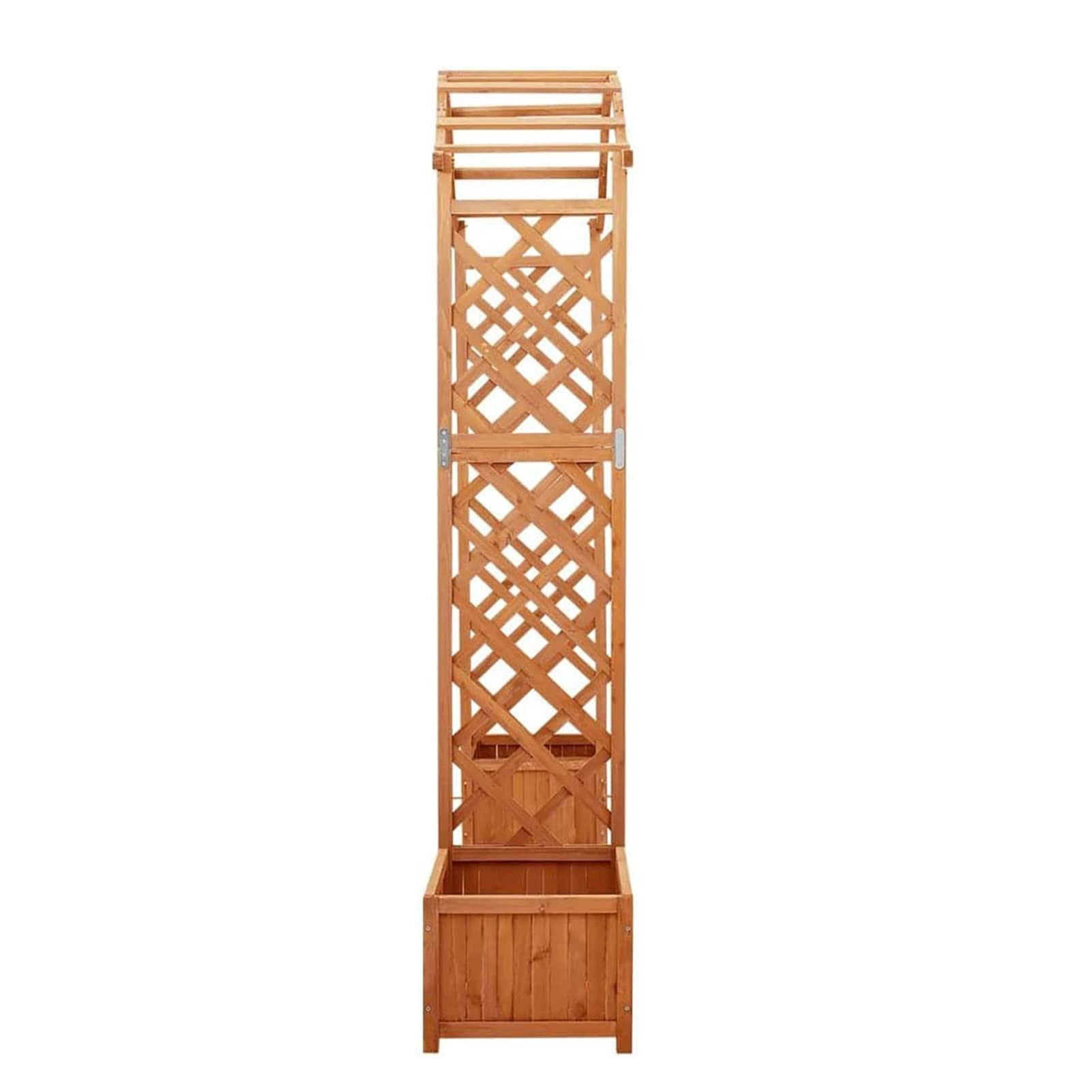 Zewnętrzna Pergola ogrodowa z litego drewna jodłowego z konstrukcjami sadzarki Trawnik Terrance Drewniana Pergola Entryway Arch Arbor Trellises Sadzarka