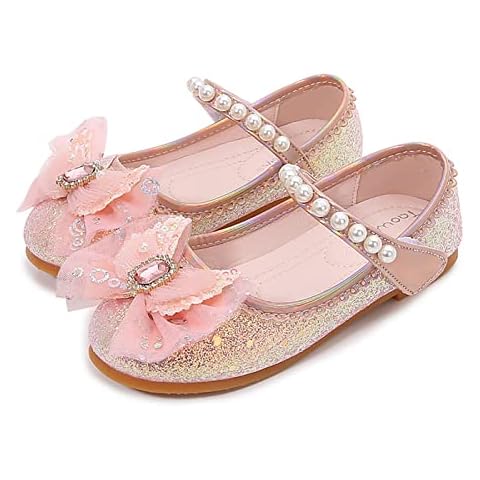 LOBTY Mädchen Prinzessin Schuhe Pailletten Kristall Schuhe Kinder Sandalen Hochzeitsschuhe Ballettschuhe Geburtstag Party Halloween Weihnachten Karneval Kostüm Zubehör Cover