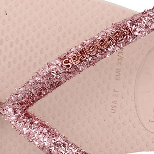 Chinelo Slim Glitter II, Havaianas, Meninas, Rosa Ballet/ Dourado Blush, 31/32