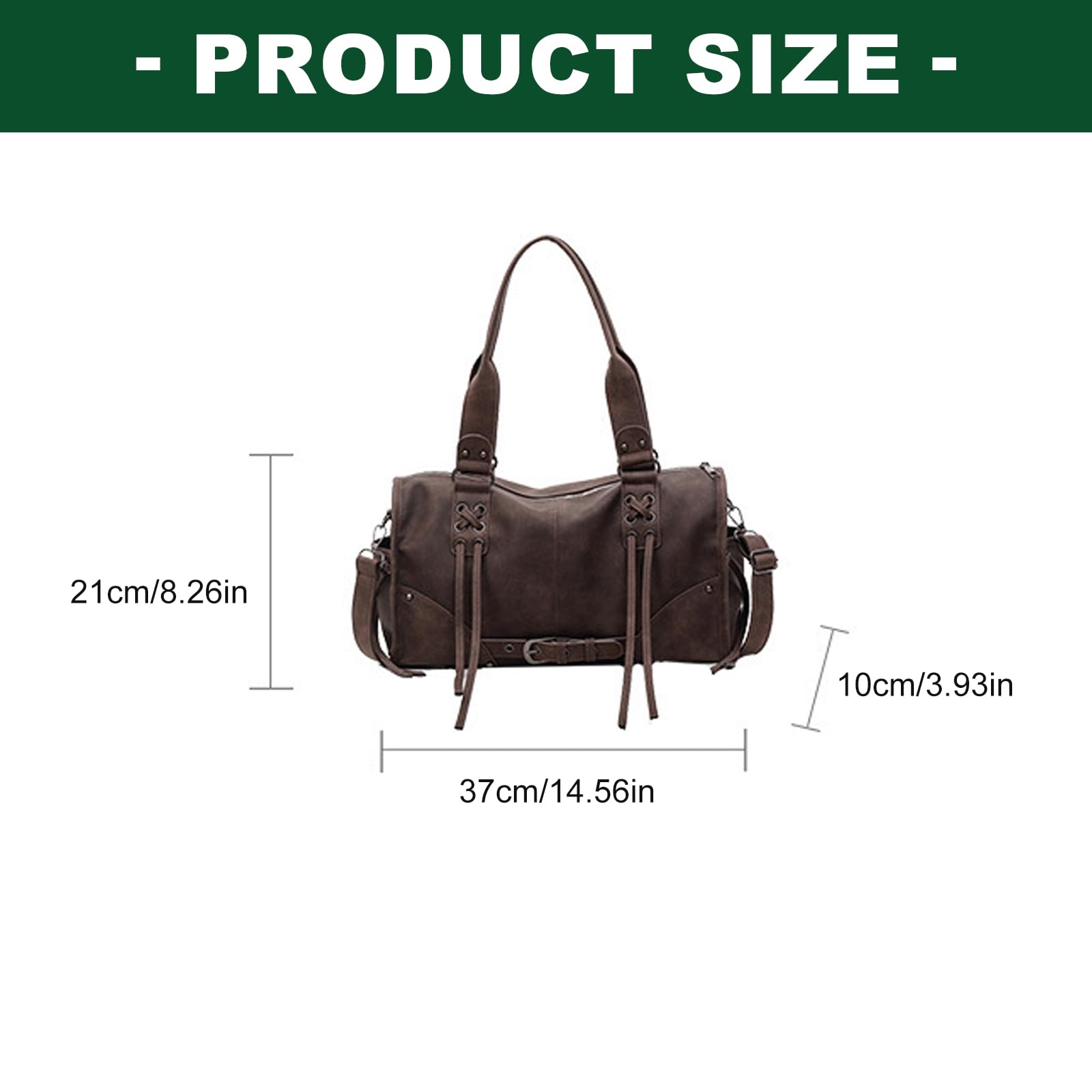 Borsa a tracolla da donna in pelle PU con tasche multiple e tracolla regolabile, borsa a tracolla da viaggio