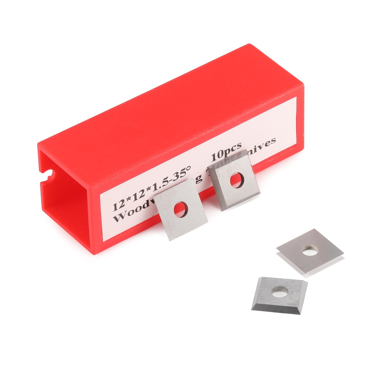 10 Plaquettes Réversibles Carbure 30x12x1.5mm - Pour Raboteuse Et Tour à Bois, Angle 35°