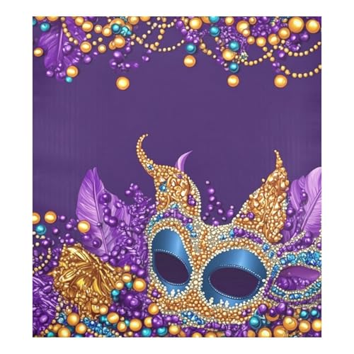 Mardi Gras Carnival Beads Masks_4 Housses de lave-vaisselle avec fermeture magnétique pour buanderie - 58,4 x 66 cm